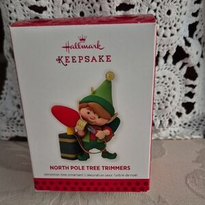 Nwt Vintage Hallmark Keepsake Elf Ornament with Green and Red Accents